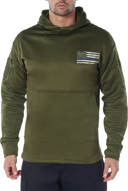 Olive Drab Thin Blue Line Concealed Carry Hoodie