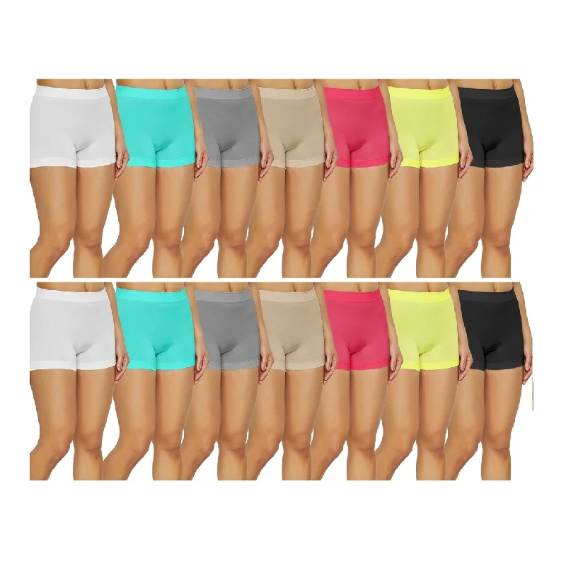 5Pack High Waisted Biker Shorts Womens Yoga Gym Running Pants Soft Durable