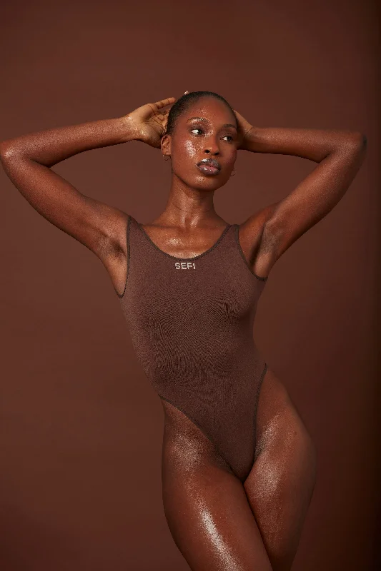 Timeless 90's Bodysuit - Cocoa Brown