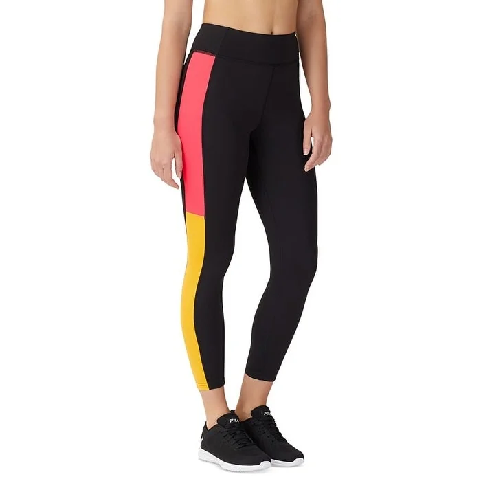 Fila Women's Valiant Colorblocked 7/8 Leggings Black Size X-Small - XS