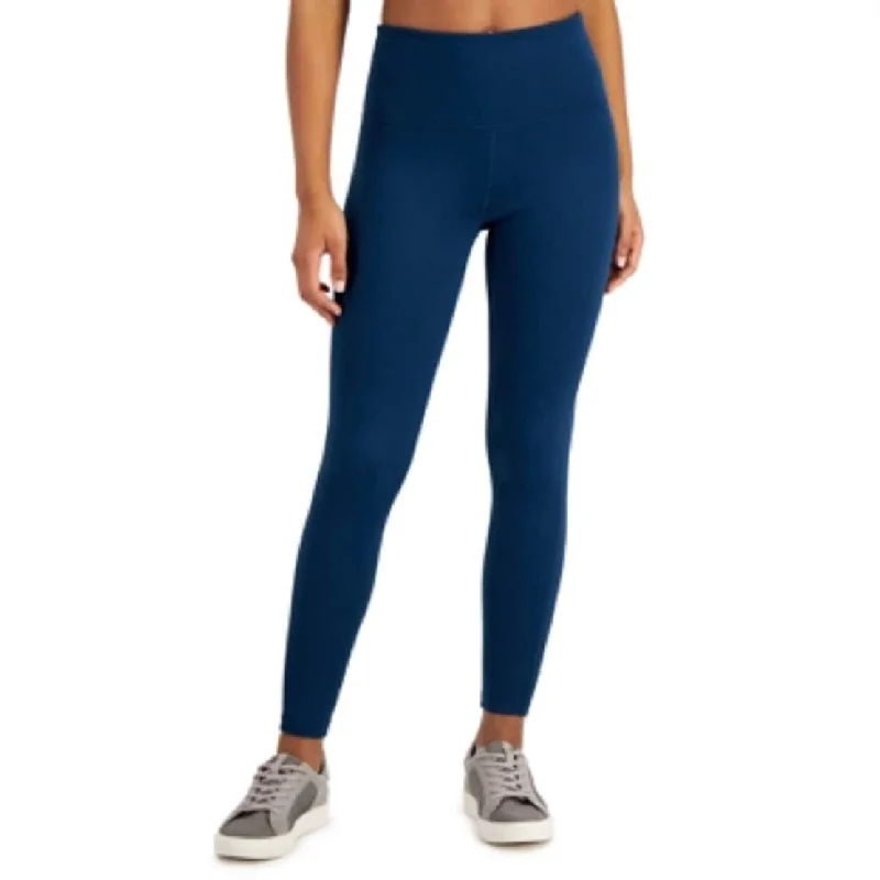 ID Ideology Women's High Rise Waistband Leggings Blue Size X-Small - XS