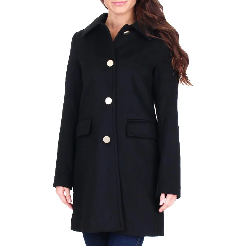 Tahari Sophia Women’s Wool Blend A-Line Button Up Coat