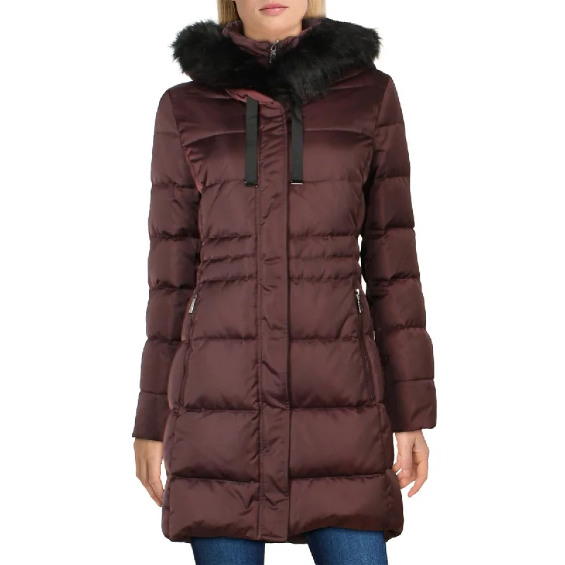 Tahari Womens Down Puffer Quilted Coat