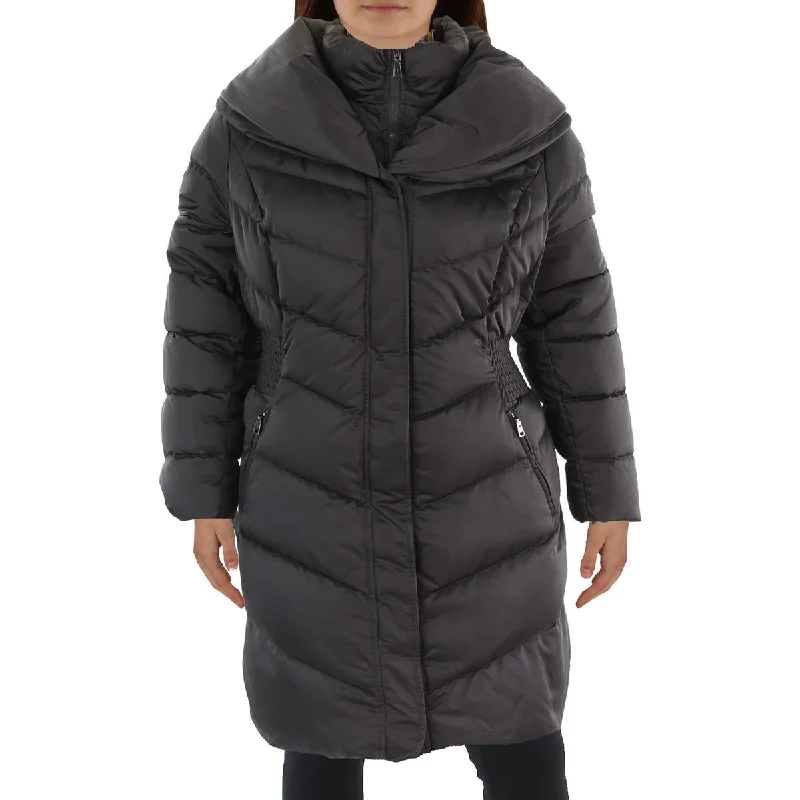 Tahari Womens Plus Insulated Quilted Down Coat