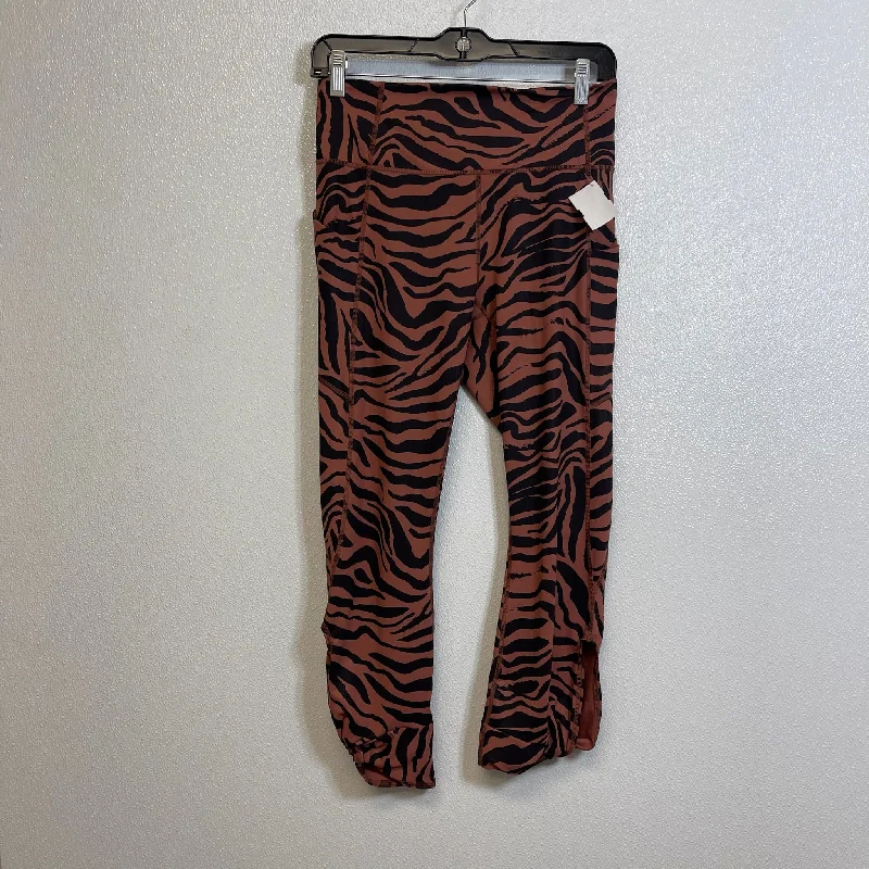 Athletic Leggings By Fabletics In Animal Print, Size: L