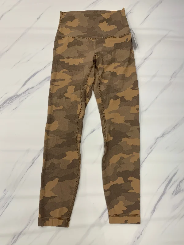 Athletic Leggings By Lululemon In Camouflage Print, Size: 4