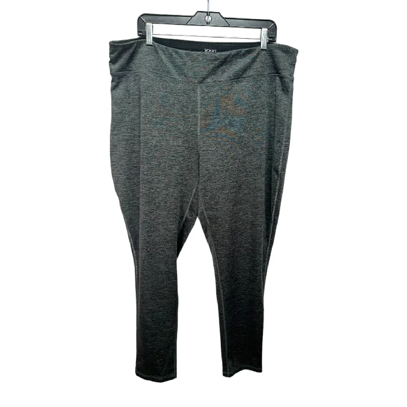 Athletic Leggings By Vogo In Grey, Size: 2x