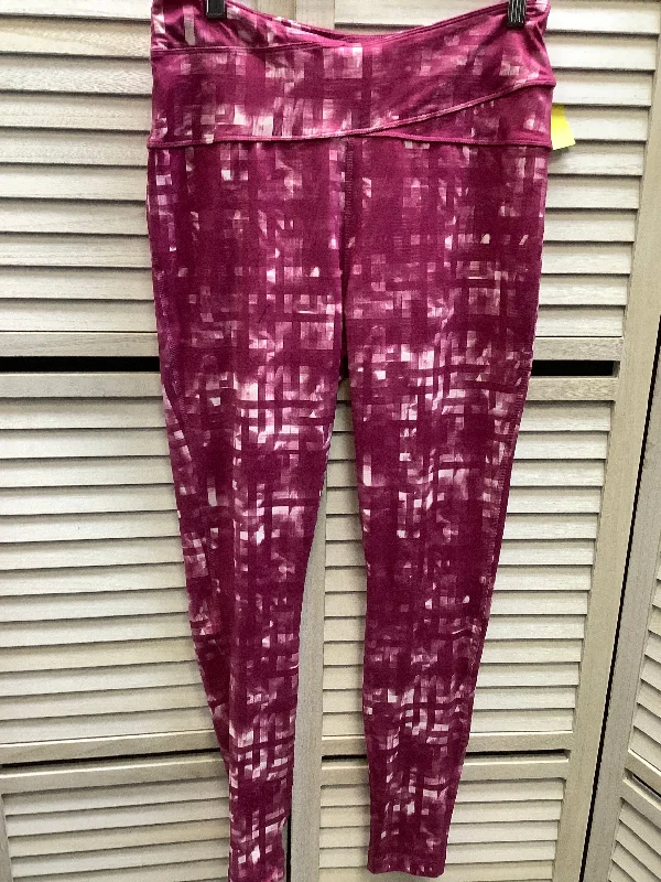 Athletic Leggings By Zelos In Pink, Size: L