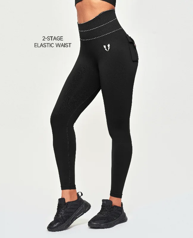 Seamless Cargo Leggings - Black