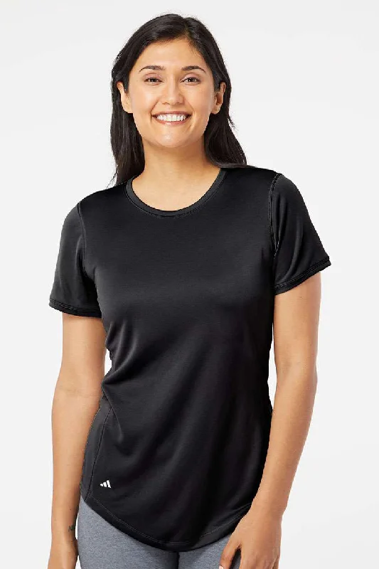 Adidas Womens UPF 50+ Short Sleeve Crewneck T-Shirt - Black