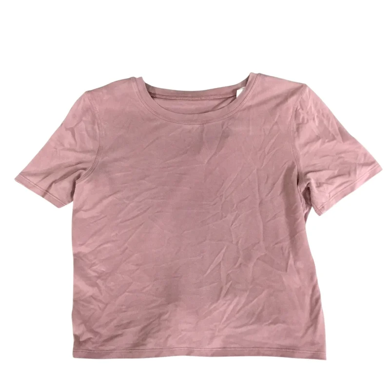 Athletic Top Short Sleeve By Lululemon In Pink, Size: 6