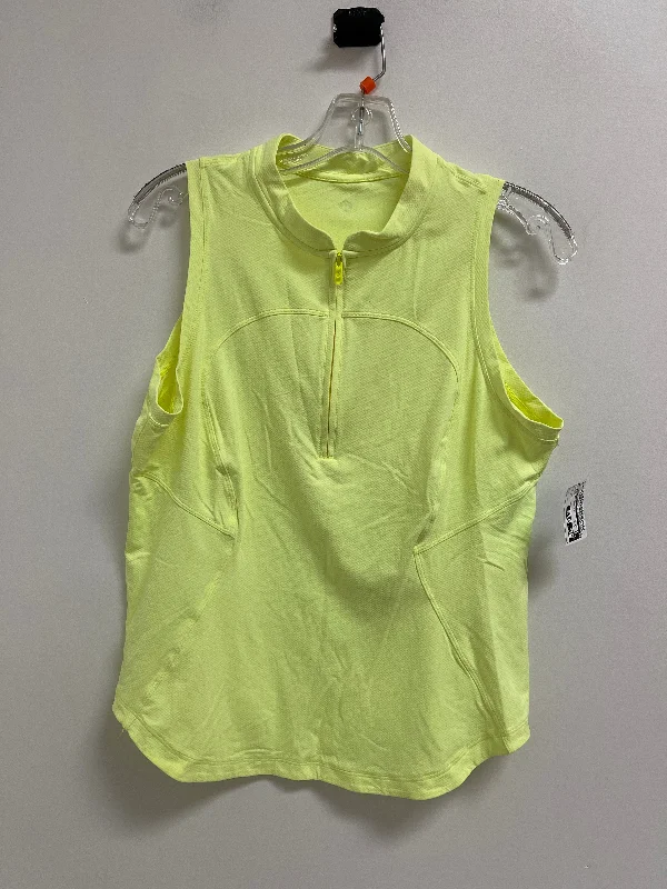 Athletic Top Short Sleeve By Lululemon In Yellow, Size: S