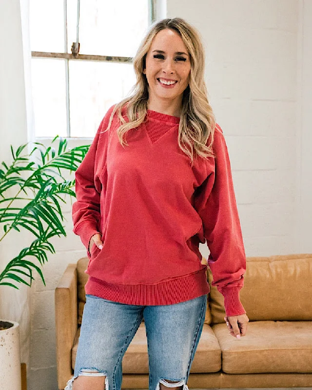 Girlfriend Crewneck Sweatshirt - Ruby