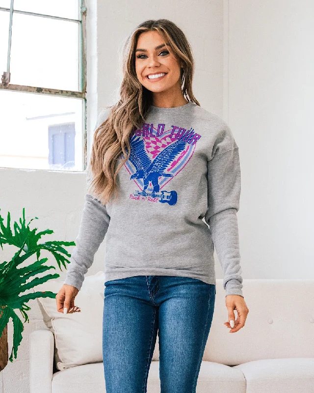 World Tour Heather Gray Sweatshirt FINAL SALE