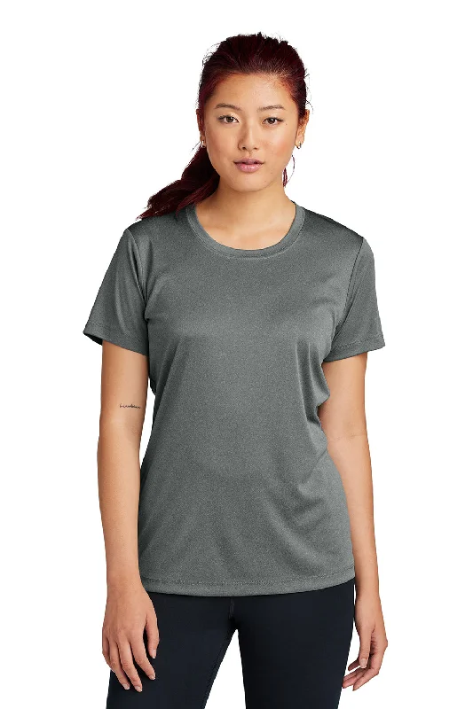 Sport-Tek Womens Competitor Moisture Wicking Short Sleeve Crewneck T-Shirt - Heather Iron Grey