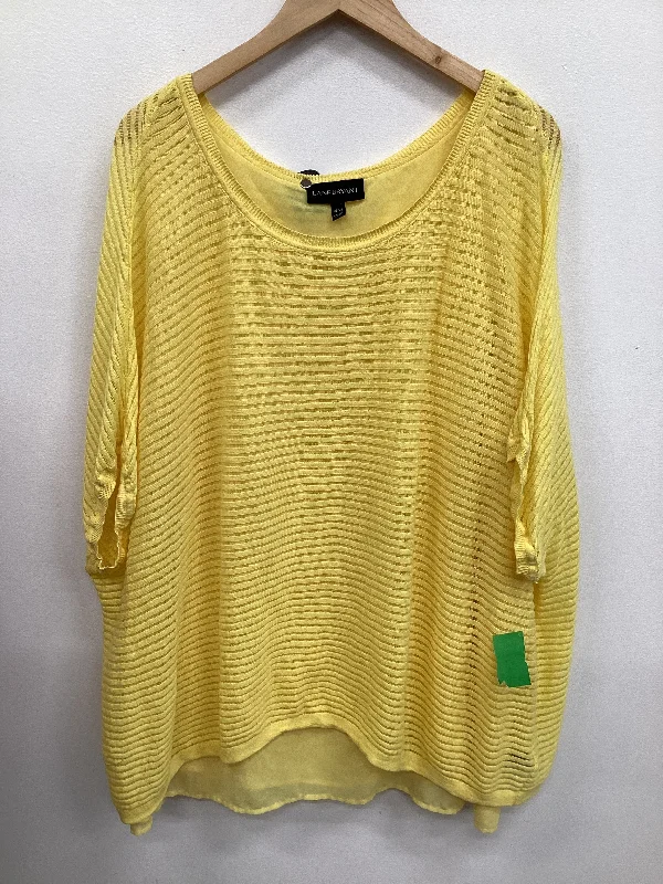 Top Short Sleeve By Lane Bryant In Yellow, Size: 2x