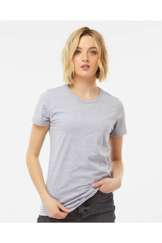 Tultex Womens Premium Short Sleeve Crewneck T-Shirt - Heather Grey