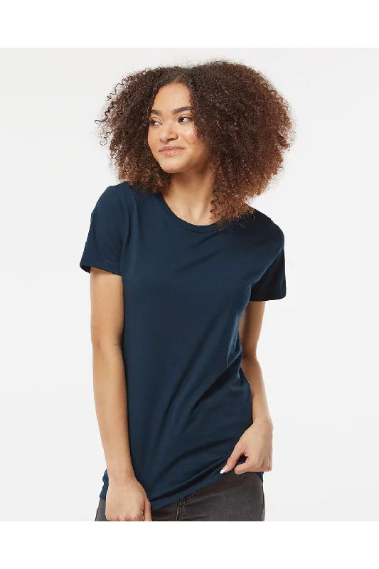 Tultex Womens Premium Short Sleeve Crewneck T-Shirt - Navy Blue