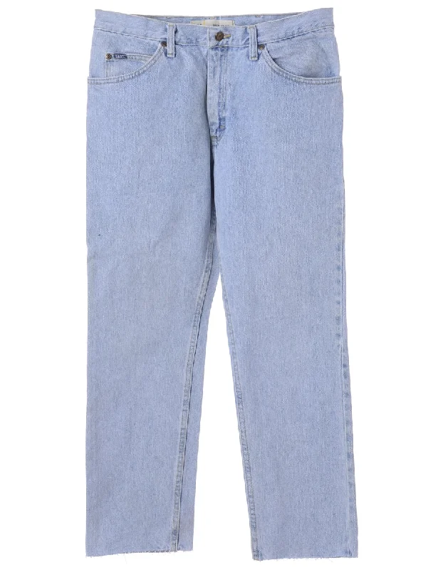 Label Light Wash Cropped Jeans