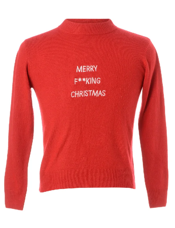 Label Merry F**king Christmas Sweater