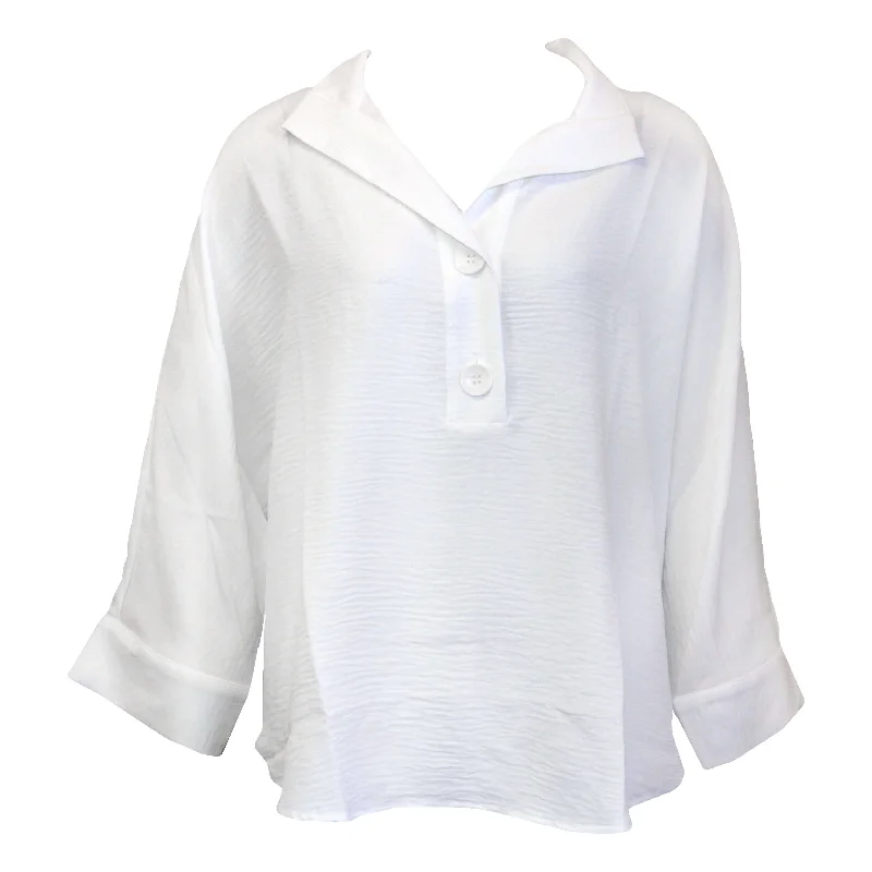 Renuar High Twist Woven Blouse - Crème